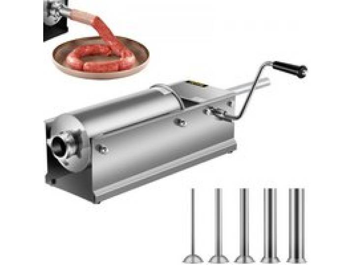 VEVOR Machine à Saucisse 5L Remplissage de Saucisse horizontal de saucisse remplissante de saucisse pour la maison et l'utilisation commerciale en acier inoxydable