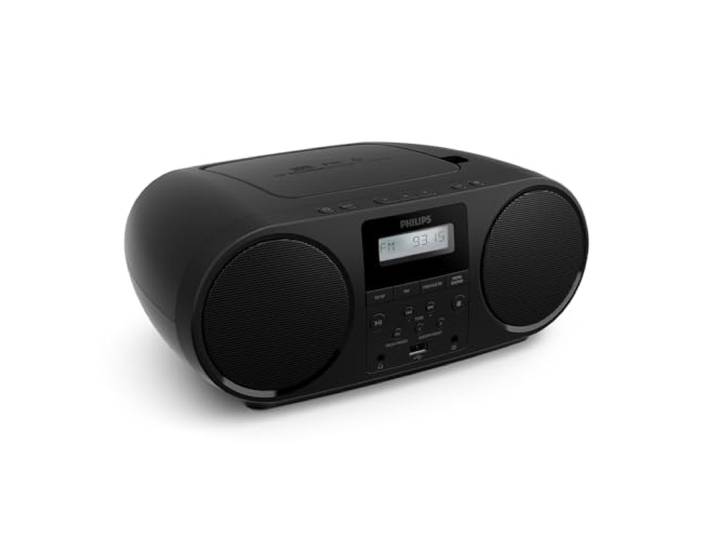PHILIPS TAZ5000 All-in-One CD-speler met FM-radio, Bluetooth 5.4, USB, Batterij/AC-voeding, Dynamic Bass, Gerecyclede materialen en 3,5 mm hoofdtelefoonaansluiting