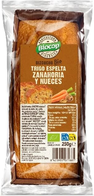 Biocop Bolo de Trigo Espelta Cenoura Nozes 250g