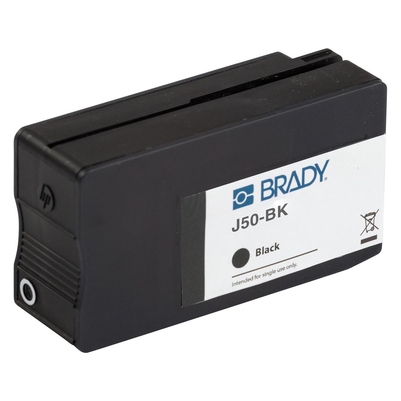 Brady J50-BK - Tinte auf Pigmentbasis - Schwarz - - BradyJet J5000 - 101,6 (J50-BK)