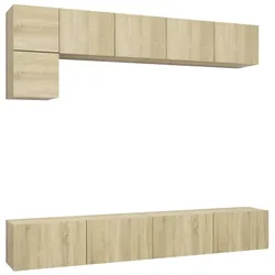 Helloshop26 - 5-teiliges Möbelset bestehend aus Kleiderschrank Sideboard und TV-Möbeln Wohn-/Schlaf-/Lounge-Möbel 02_0024313