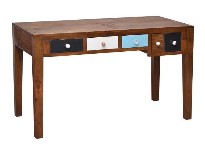 MiaMöbel Schreibtisch Balu Massivholz Mango Modern Indien Indisch