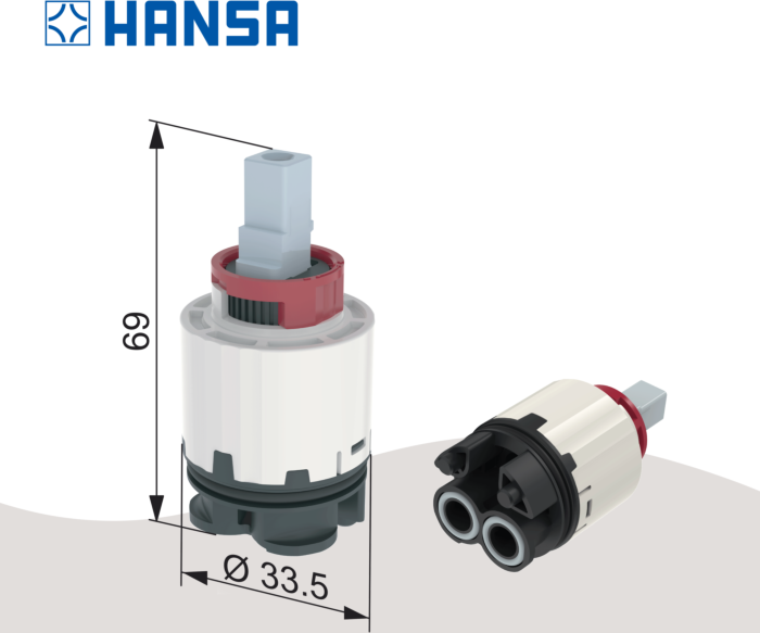 Hansa Classic 3.5 Steuerpatrone 59913075 Keramikscheiben mit integrierten Fettdepots, Temperaturbegrenzer