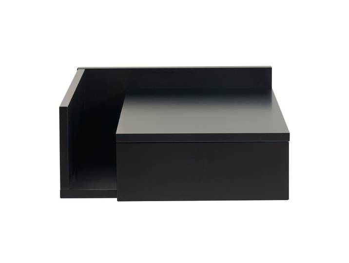 Table de chevet murale noire avec tiroir NASTY
