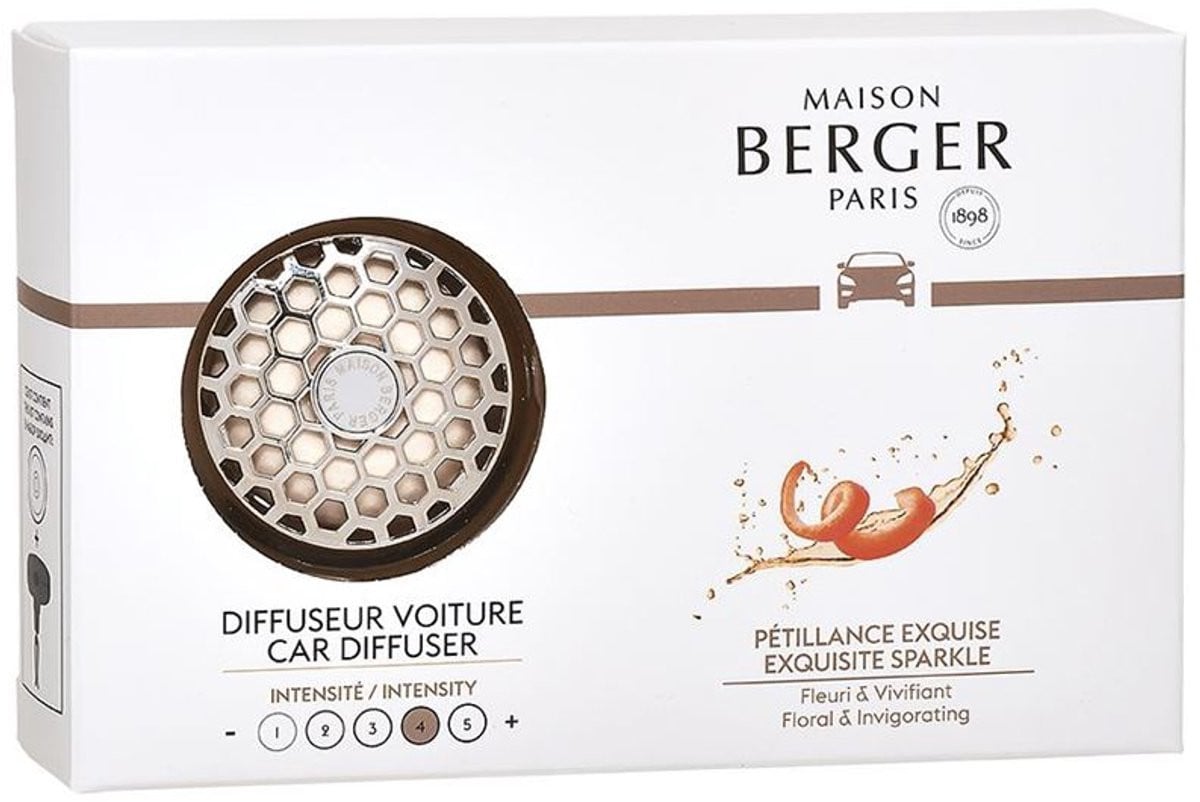 Lampe Berger Auto diffuser met 1 navulling Pétillance Exquise