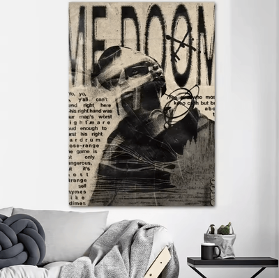 Inspire Curations MF DOOM Album Cover Canvas Poster Hip Hop Wall Art For Room & Studio Decor z5 50x70cm No Frame