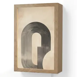 WANDLEUCHTE Schleife - Streifen - Minimalistisch - Schwarz Wandlampe 20x30 cm Wandlampe