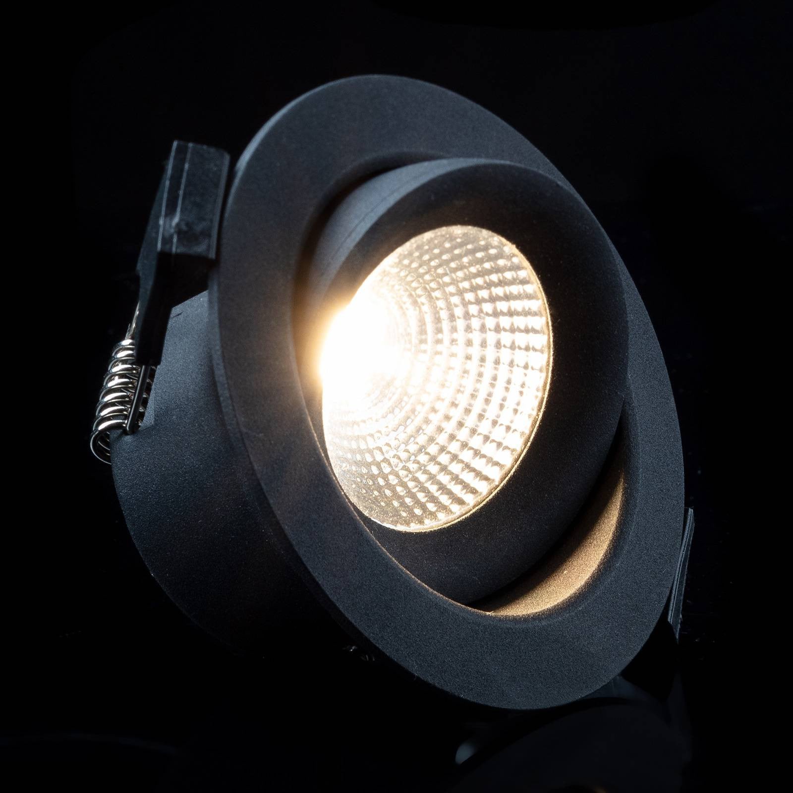 The Light Group Downlight One 360° Inbouwspot, Zwart, Aluminium, Dimbaar