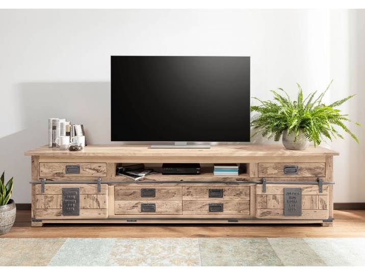 TV-Board Mango 240x50x60 whitewash lackiert RAILWAY #356