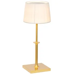 Poldina Classic Zafferano LED-Tischleuchte mit Touch-Dimmer, wiederaufladbar, elegantes kabelloses Design, Gold