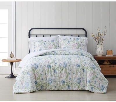 Cottage Classics Field Floral 3 Piece Comforter Set