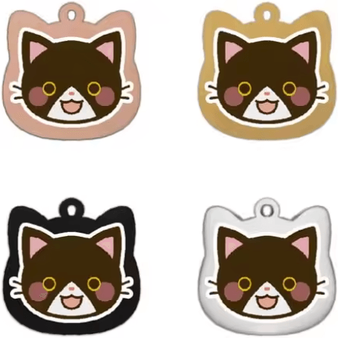 Inspire Picks Personalized Stainless Steel Pet Name Tag With Colorful Pattern Design 5 silvery