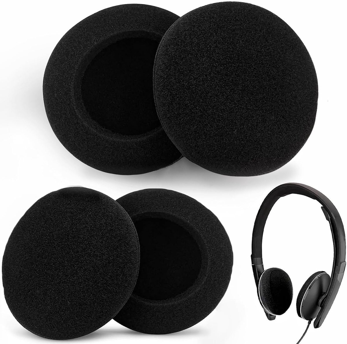 Vervangingsoorkussens voor Logitech H340, G330, H609 en H600, inclusief Sony en andere modellen, 6 cm zachte schuimvulling