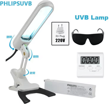 Inspire Curations 311nm UVB Light Therapy Lamp Handheld Phototherapy Device With Protective Goggles 220v Eu Plug