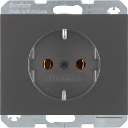 Hager/Berk SCHUKO-Steckdose anthrazit matt, lack 47157006