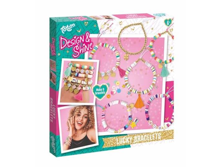 TM ESSENTIALS Design & Shine DIY-armbanden, verschillende kleuren en vormen, creatief creëren, perfect cadeau voor kinderen, Für Kinder, Kunststof, Geen edelsteen