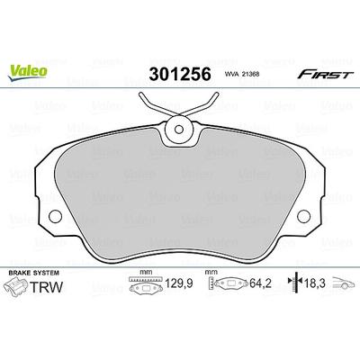 Valeo Bremsbelagsatz, Scheibenbremse [Hersteller-Nr. 301256] für Opel, Vauxhall