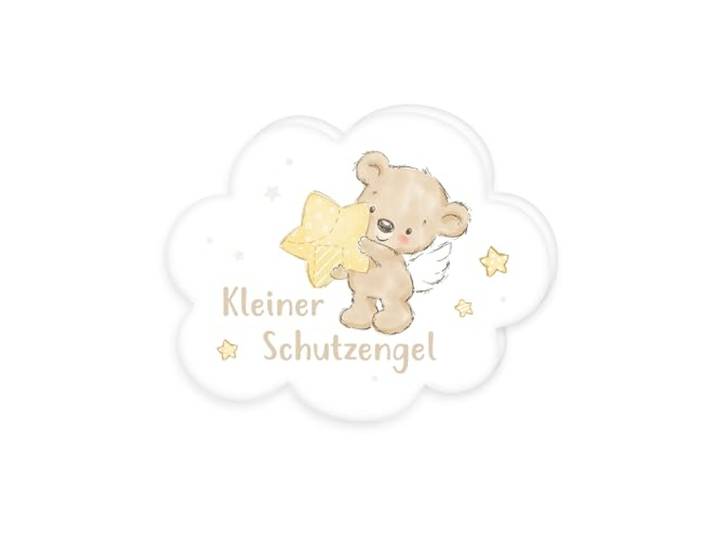 Herding Coussin contour Petit Ange Gardien\, env. 33 x 29 x 5 cm\, polyester\, coussin en forme de nuage\, Twin\, Blanc