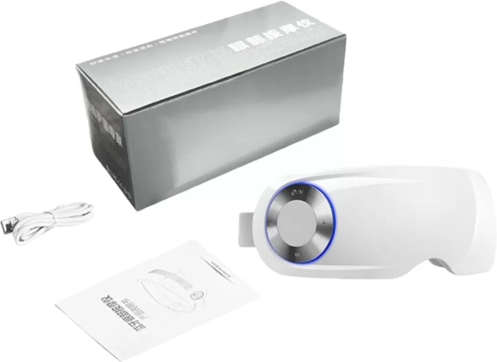 INF White Dot Vibrations-Augenmassagegerät: Wärme, Vibration & Bluetooth-Musik für die Augenpflege