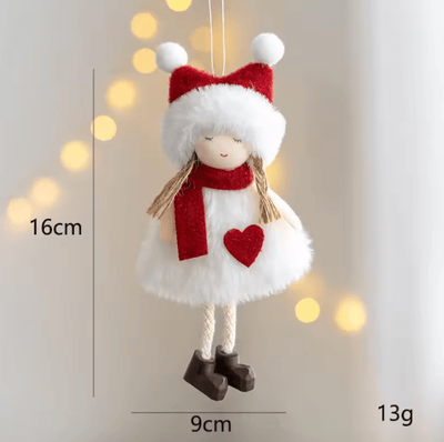 Inspire Picks Angel Doll Christmas Tree Ornament Hanging Angel Plush Decoration For Holiday & New Year nh