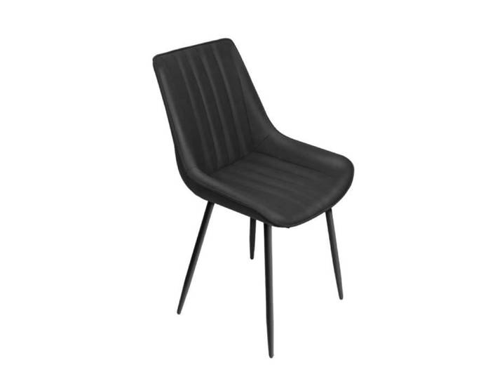 Chaise à rayures verticales Noir - XUANYU - Lot de 2 - Convient au salon et au bureau