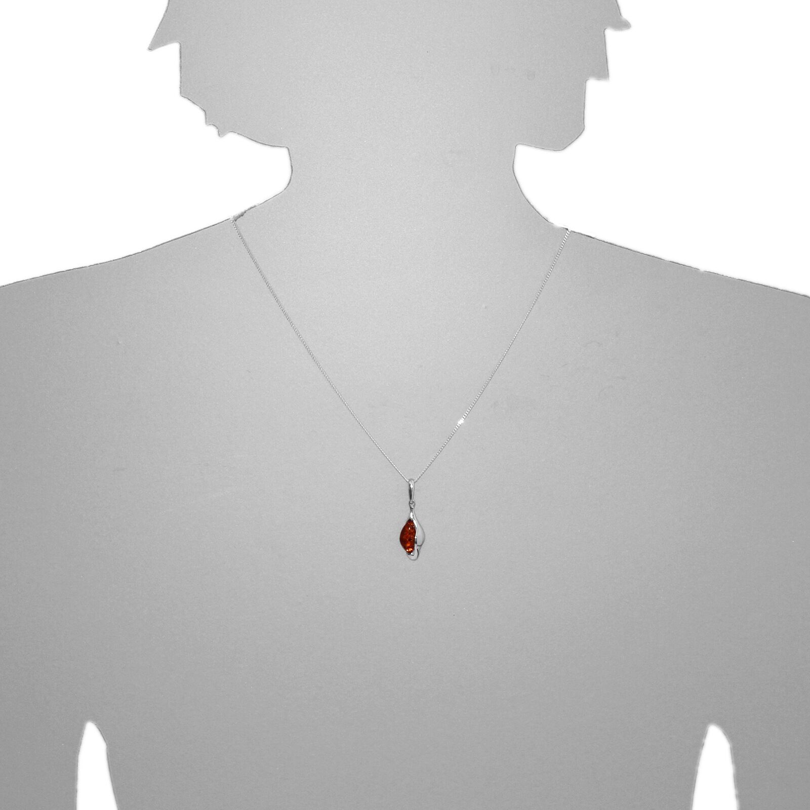 Kette mit Anhänger OSTSEE-SCHMUCK "Ostsee-Schmuck Kette mit Anhänger Gitte Kette mit Anhänger Gitte" Gr. 50, silber (weiß, neutral), Halsketten, Damen, 50cm, Silber 925 (Sterlingsilber), L: 42, Kette mit Anhänger