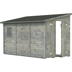 Gerätehaus PALMAKO "Mia", grau, Massivholz, Gerätehäuser, grau
