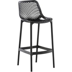 CLP Barhocker Air 10778901, mit Lehne, 75cm Sitzhöhe, Kunststoff, schwarz