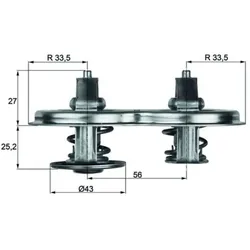 Thermostat Kühlmittel MAHLE TX 33D