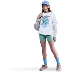 NIKE Kinder Shorts G NSW CLSSC 5IN HR BIKE SHORT, Größe S in Grau Grau