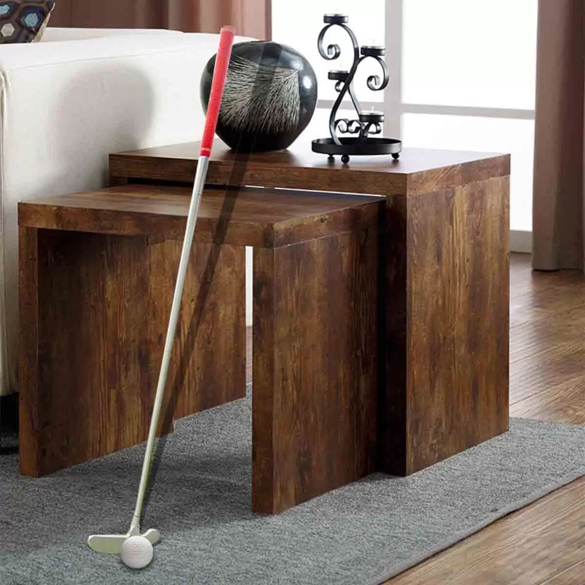 INF Putter de golf portable et réglable - Ambidextre, conception détachable Rouge