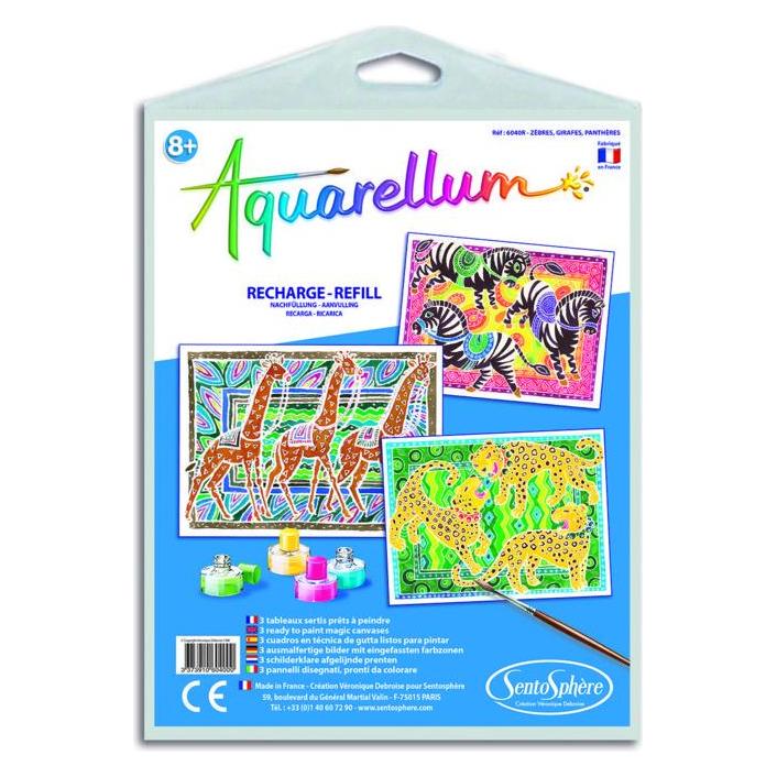 Sentosphere aquarellum gm nachfüllpackung zebras giraffen panther (6040R)