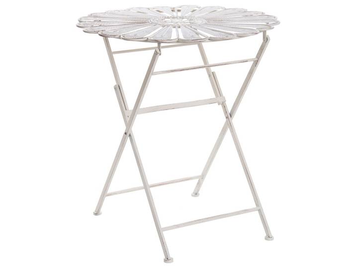 BISTROTISCH 71/71 cm Metall Cremeweiß Pavia