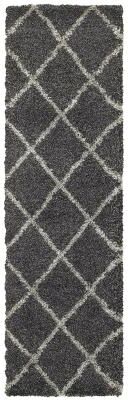 Porch & Den Style Haven Suncrest Charcoal Lattice Shag Area Rug