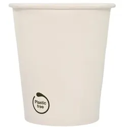 CROKUS Weiße Pappbecher ohne Plastik ø 7,2 cm - 20 cl (1000 Stück)