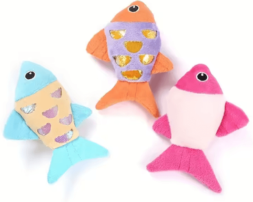 Inspire Curations CrinkleCatch Fish Catnip Kicker Toy 3pcs