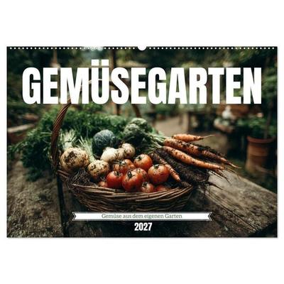 Gemüsegarten - Gemüse aus dem eigenen Garten (Wandkalender 2027 DIN A2 quer), CALVENDO Monatskalender