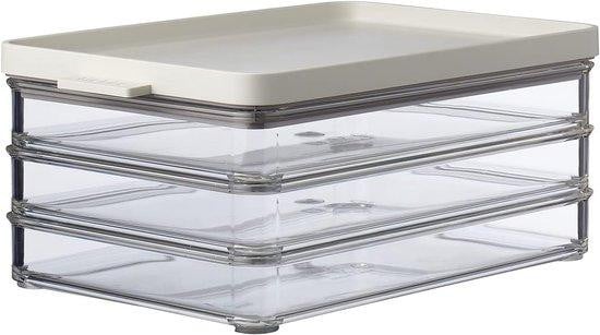 Famanu koelkastbox voor vleeswaren - 3 lagen - Wit - Modulair koelsysteem