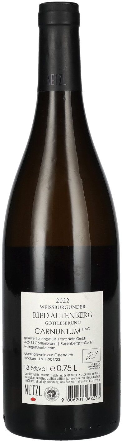 Franz Netzl Netzl Carnuntum Weißburgunder Ried Altenberg 2022 13,5% Vol. 0,75l