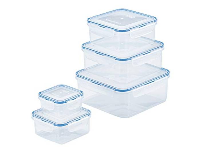 LOCK & LOCK HPL980CLQ5 Easy Essentials Frischhaltedosen-Set, Kunststoff, transparent