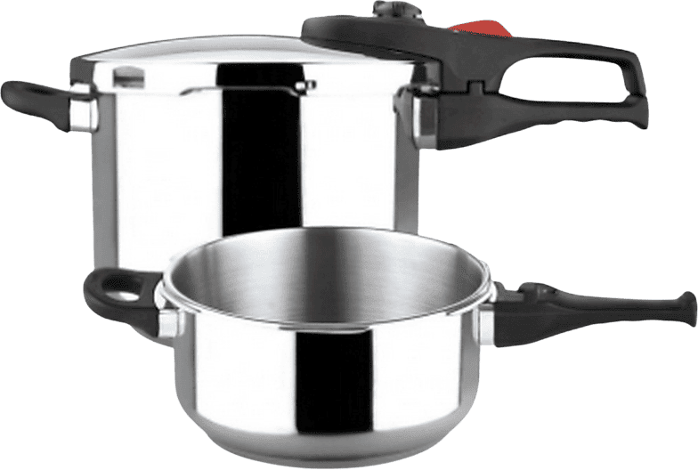 Olla a presión - Magefesa D221200, Pack de 2 ollas presión, 6l +3 l, Fondo Termodifusor, Acero inoxidable