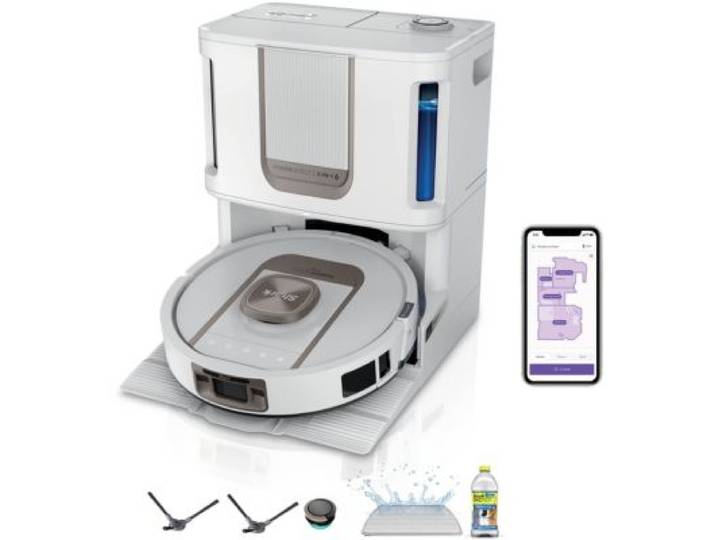 Shark - Robot Aspirateur Laveur Powerdetect Thermacharged Blanc