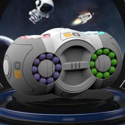 Multisell Products Hub Bean Magic Cube Mind Brain Teaser, Fidget Toy For Decompression, Eight sided Rotation gray