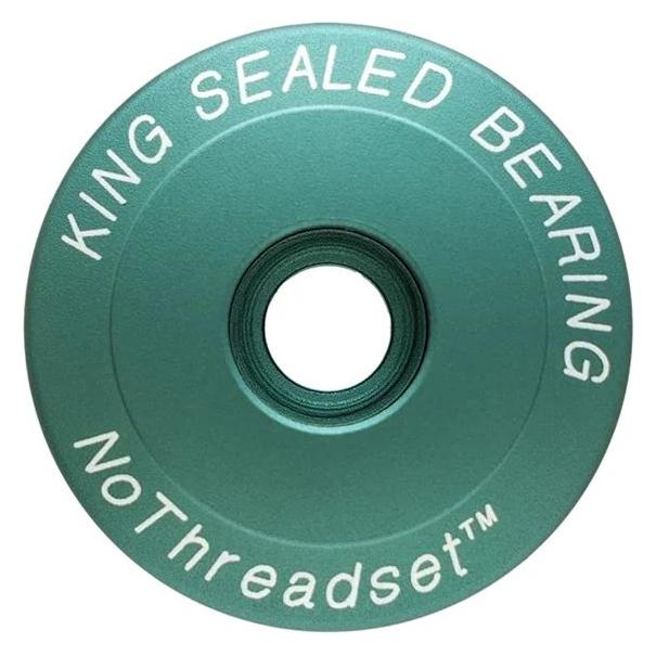 Chris King NoThreadSet Ahead Kappe, 1 1/8", Bold, matte jade (65901673)