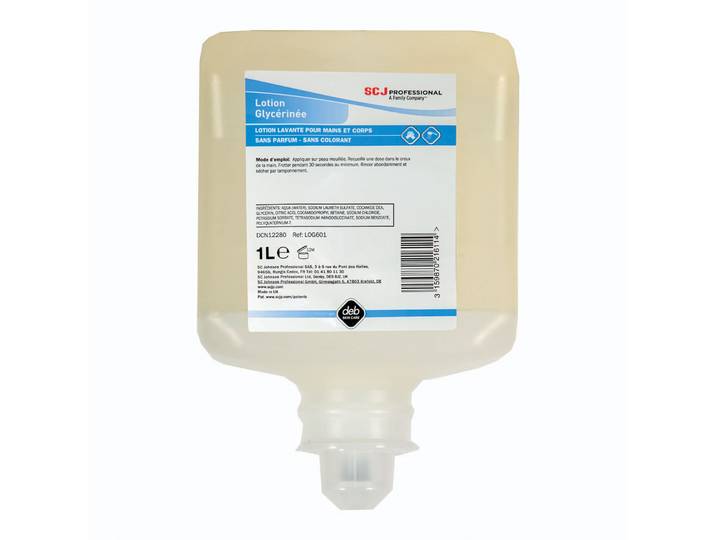 Cartouches savon mains lotion glycérinée 1 L, lot de 6