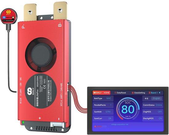 SolidKeus - Intelligentes Batteriemanagementsystem (BMS) 24V, 8S, 200A mit LCD-Touchscreen und Bluetooth