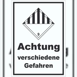 HB-Druck Aufkleber verschiedene Gefahren Stoffe Material miscellaneous A7 (74x105mm)
