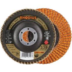 Rhodius 208737 JUMBO LONGLIFE EXTENDED Fächerschleifscheibe Körnung (num) 40 Edelstahl, Stahl 10 St.