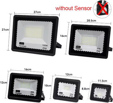 Inspire Picks BrightSense Outdoor LED Floodlight With PIR Motion Sensor (10W100W, IP66) without Sensor 20w