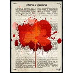 POSTER Rot Beizfarben A4 Rahmenlos